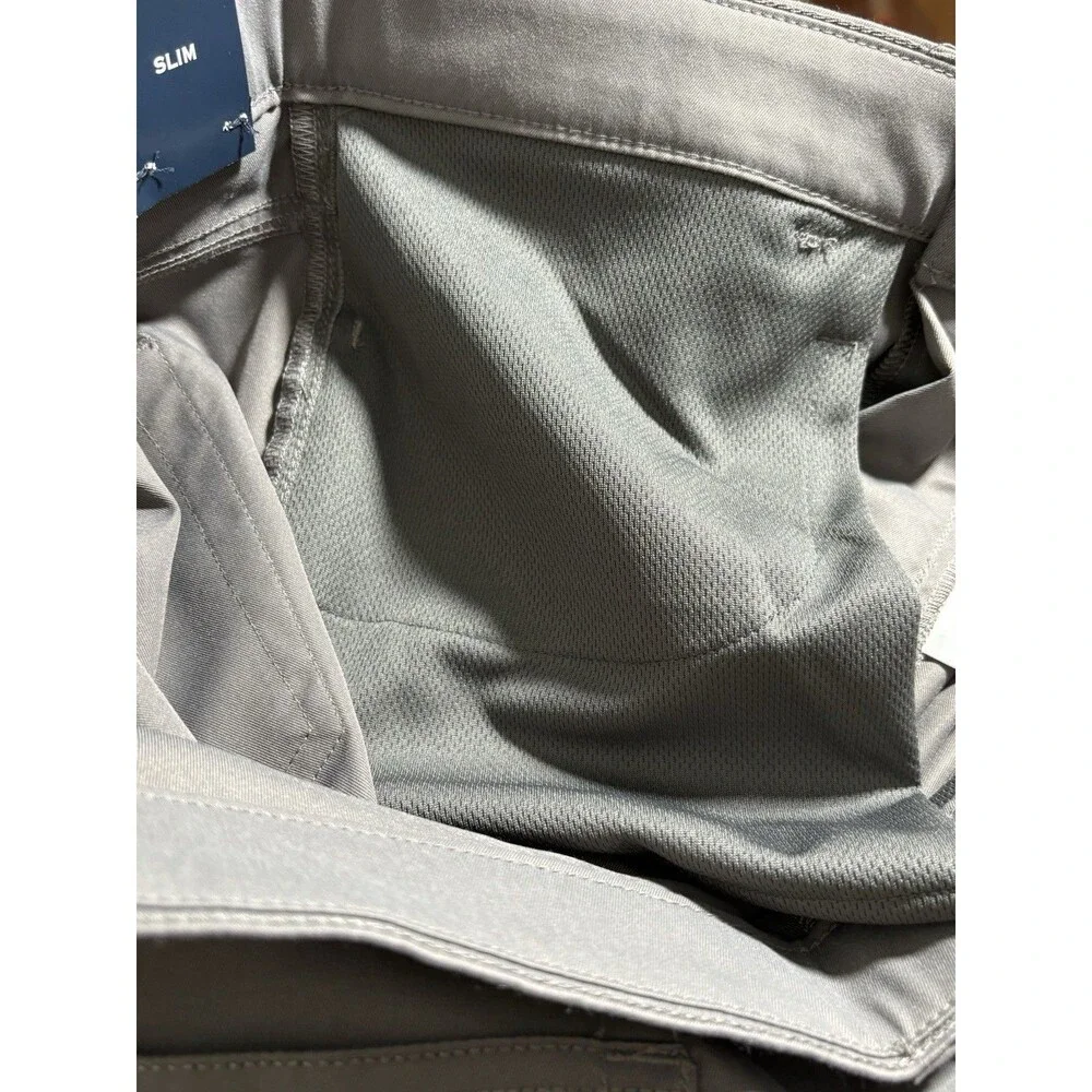 J.Crew Tech Pants Mens 33 30 Gray Slim Fit Flex Chino 5 Pocket Flat Front New